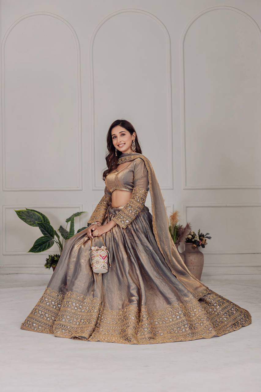 ridal Wear Heavy Fendi Embroidered Lehenga Choli | Garmex Export