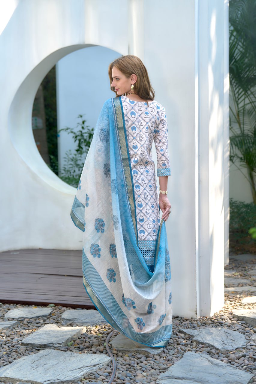 Elegant Straight Kurti Pant Dupatta Set | Garmex Export