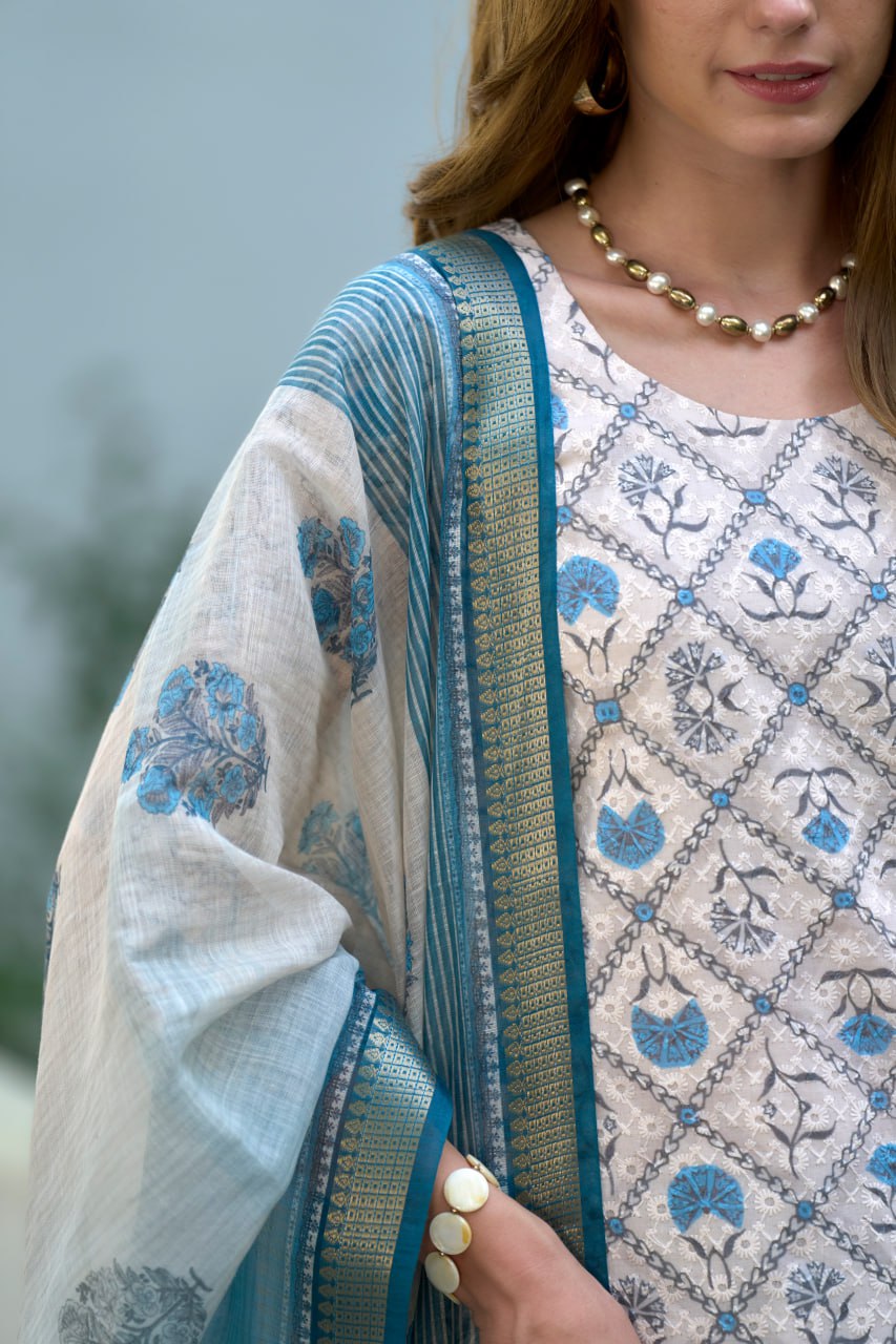 Elegant Straight Kurti Pant Dupatta Set | Garmex Export