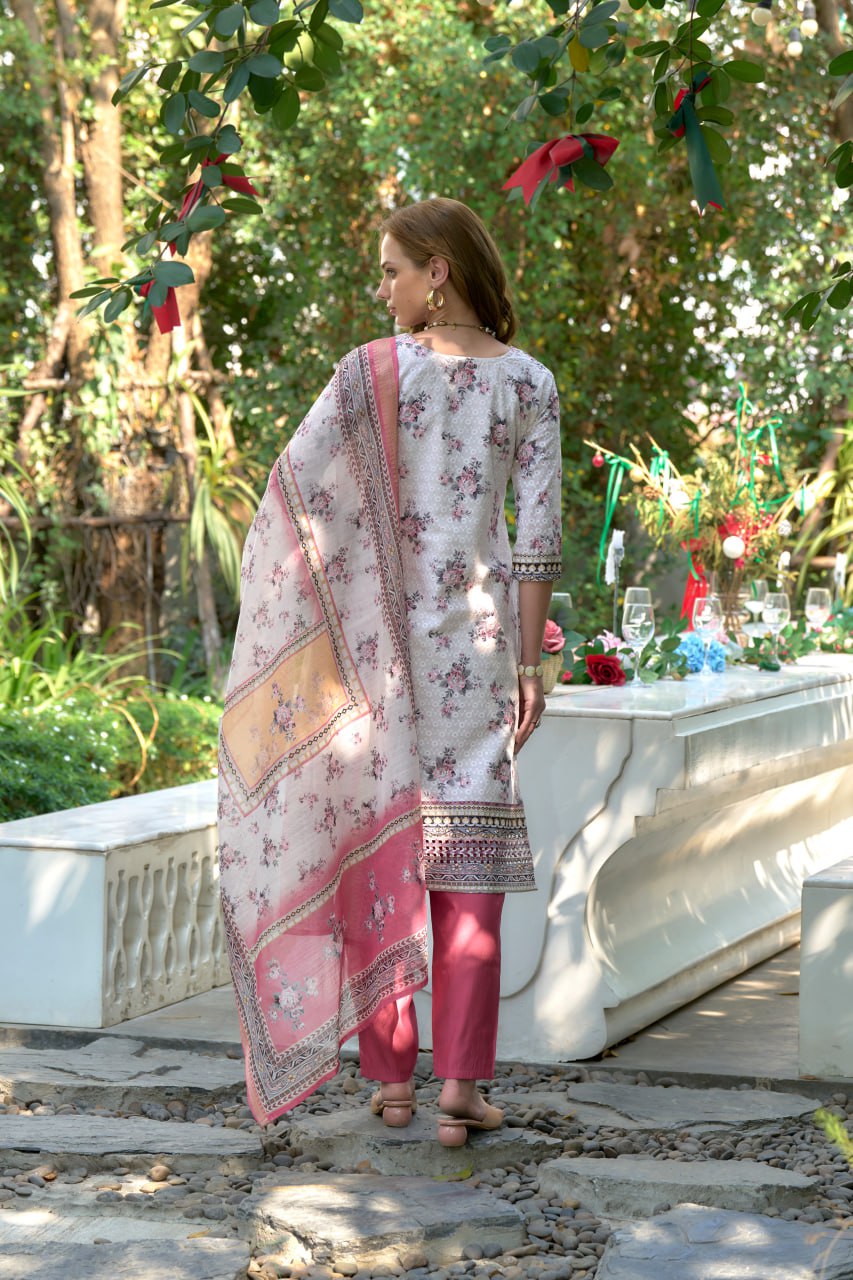 Elegant Straight Kurti Pant Dupatta Set | Garmex Export
