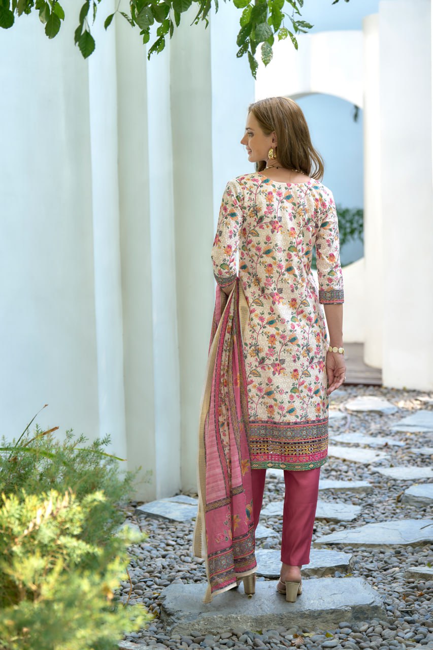 Elegant Straight Kurti Pant Dupatta Set β GE06-01 | Garmex Export π
