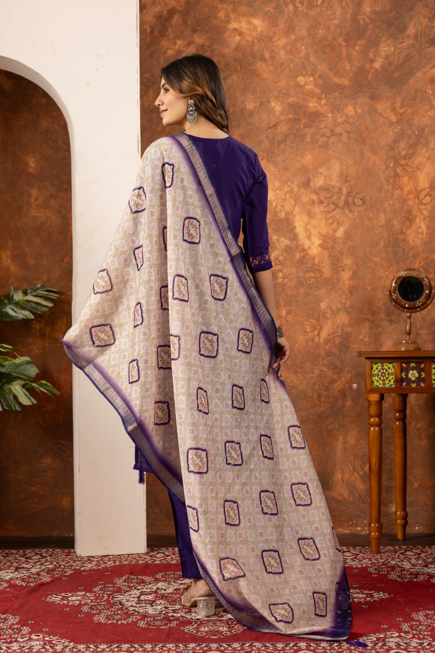 Elegant Embroidered Straight Kurti Pant Dupatta Set – GE04-07 | 6 Stunning Colors