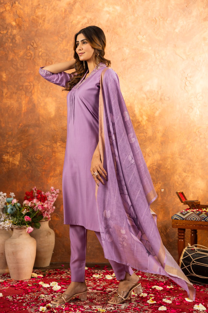 Elegant Embroidered Straight Kurti Pant Dupatta Set – GE04-06 | 7 Stunning Colors