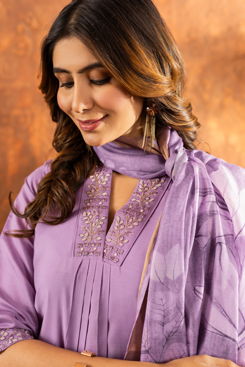 Elegant Embroidered Straight Kurti Pant Dupatta Set – GE04-06 | 7 Stunning Colors
