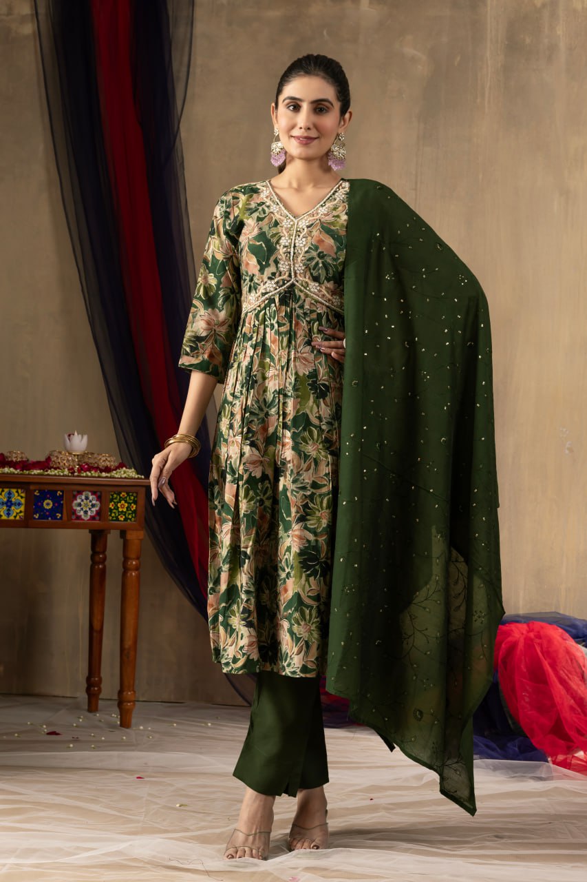 Elegant Embroidered Straight Kurti Pant Dupatta Set – GE04-04 | 2 Gorgeous Colors