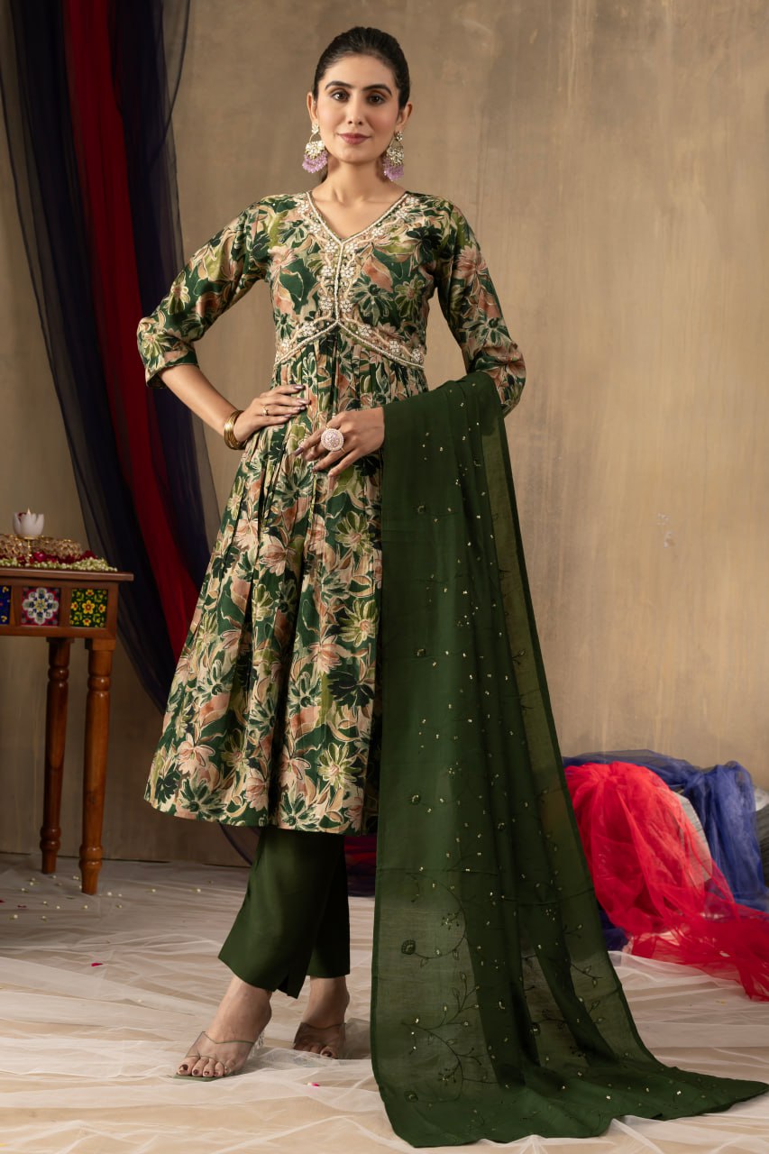 Elegant Embroidered Straight Kurti Pant Dupatta Set – GE04-04 | 2 Gorgeous Colors