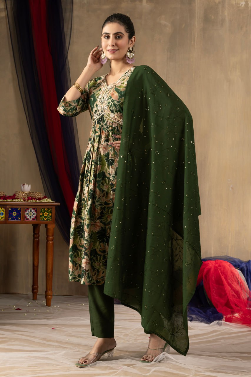 Elegant Embroidered Straight Kurti Pant Dupatta Set – GE04-04 | 2 Gorgeous Colors