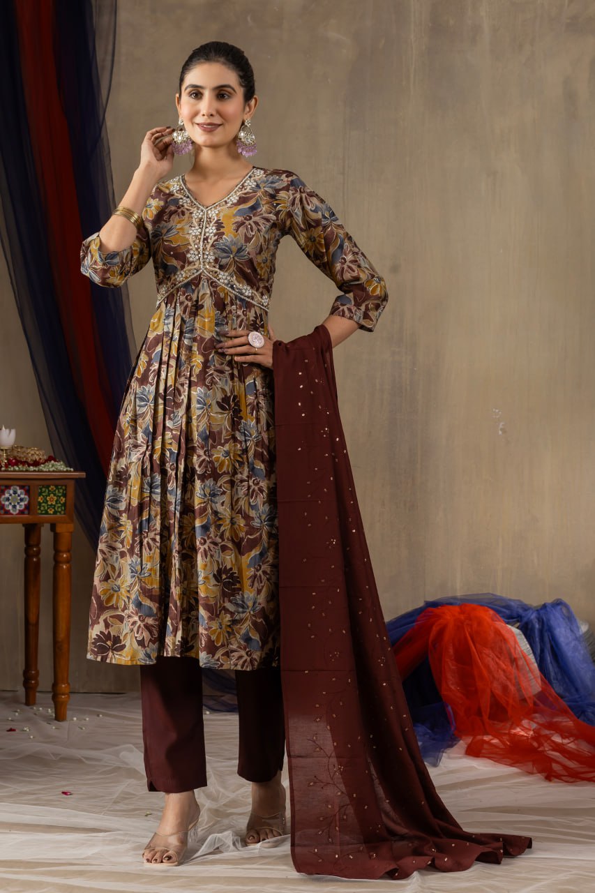 Elegant Embroidered Straight Kurti Pant Dupatta Set – GE04-04 | 2 Gorgeous Colors