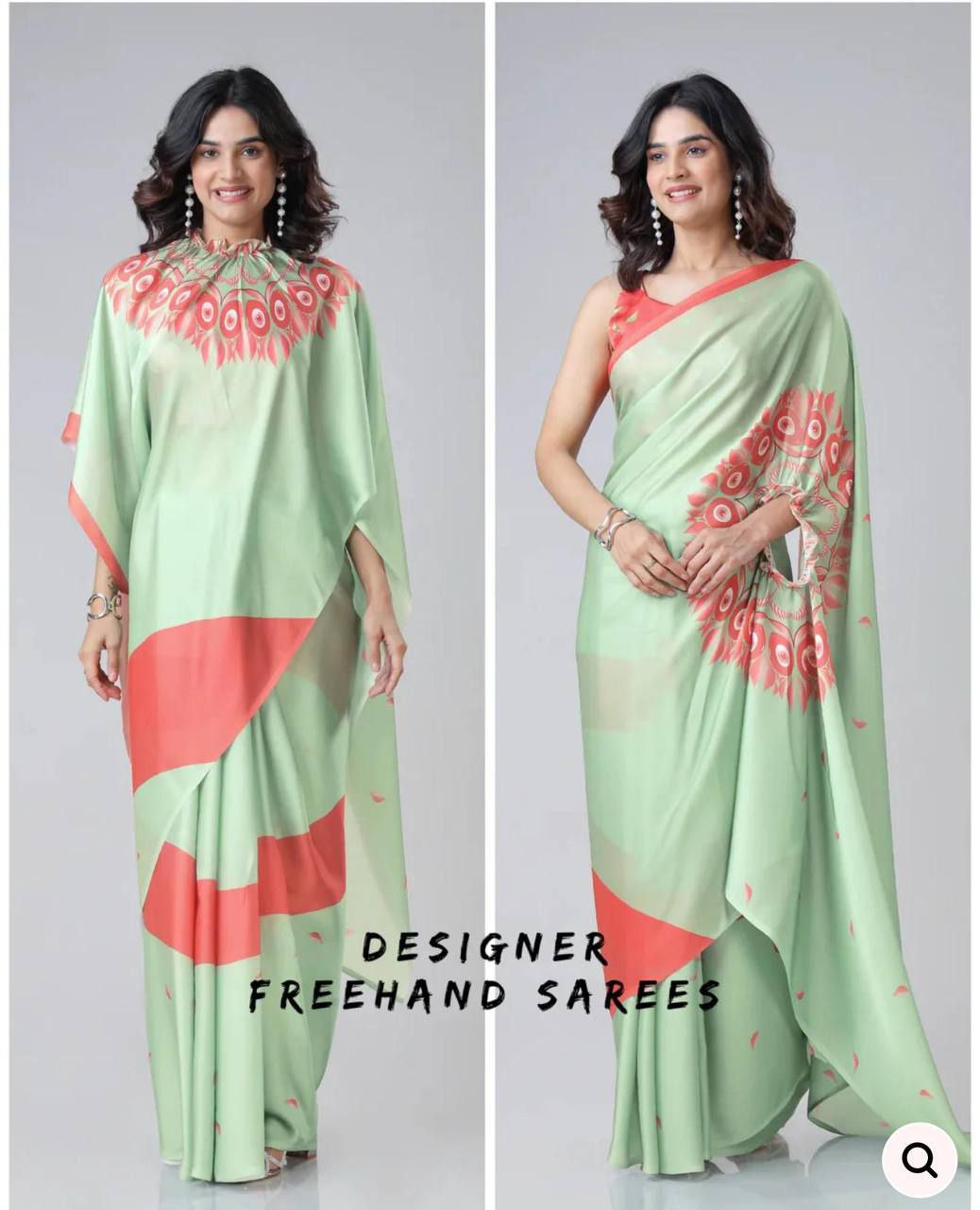 Hit Freehand Satin Silk Saree