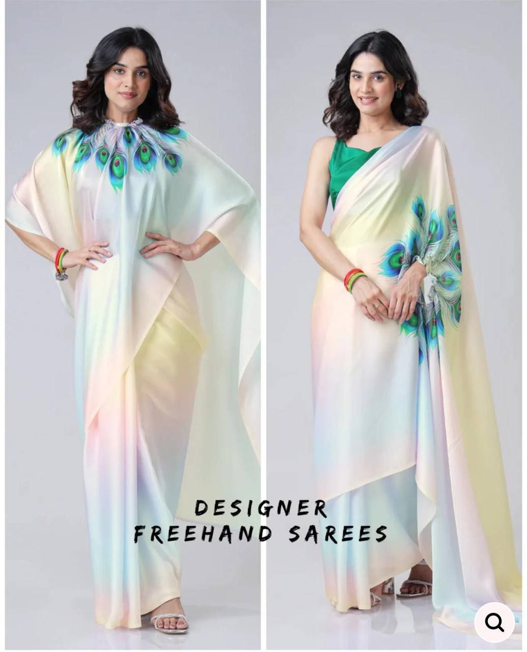 Hit Freehand Satin Silk Saree