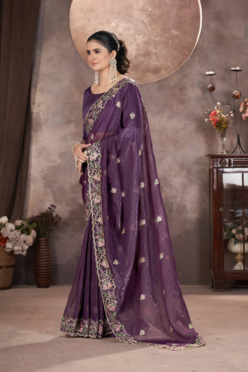 🌸GARMEX EXPORT PRESENTS ✨Premium Designer Embroidery Saree Collection.