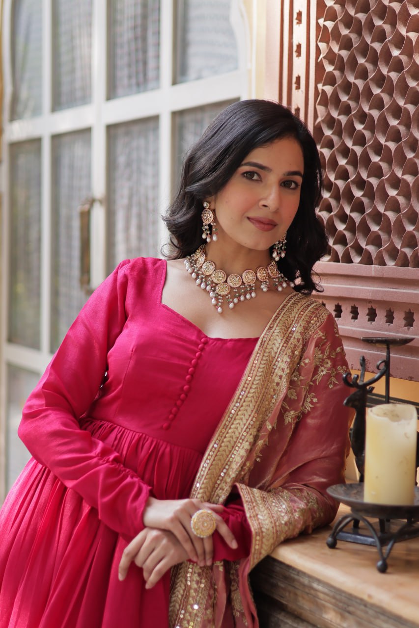 Premium Readymade Gown with Dupatta Set
