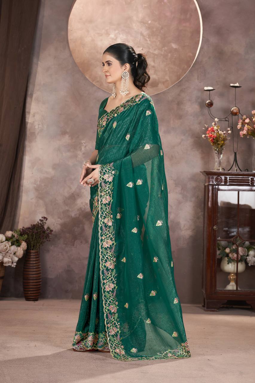 🌸GARMEX EXPORT PRESENTS ✨Premium Designer Embroidery Saree Collection.