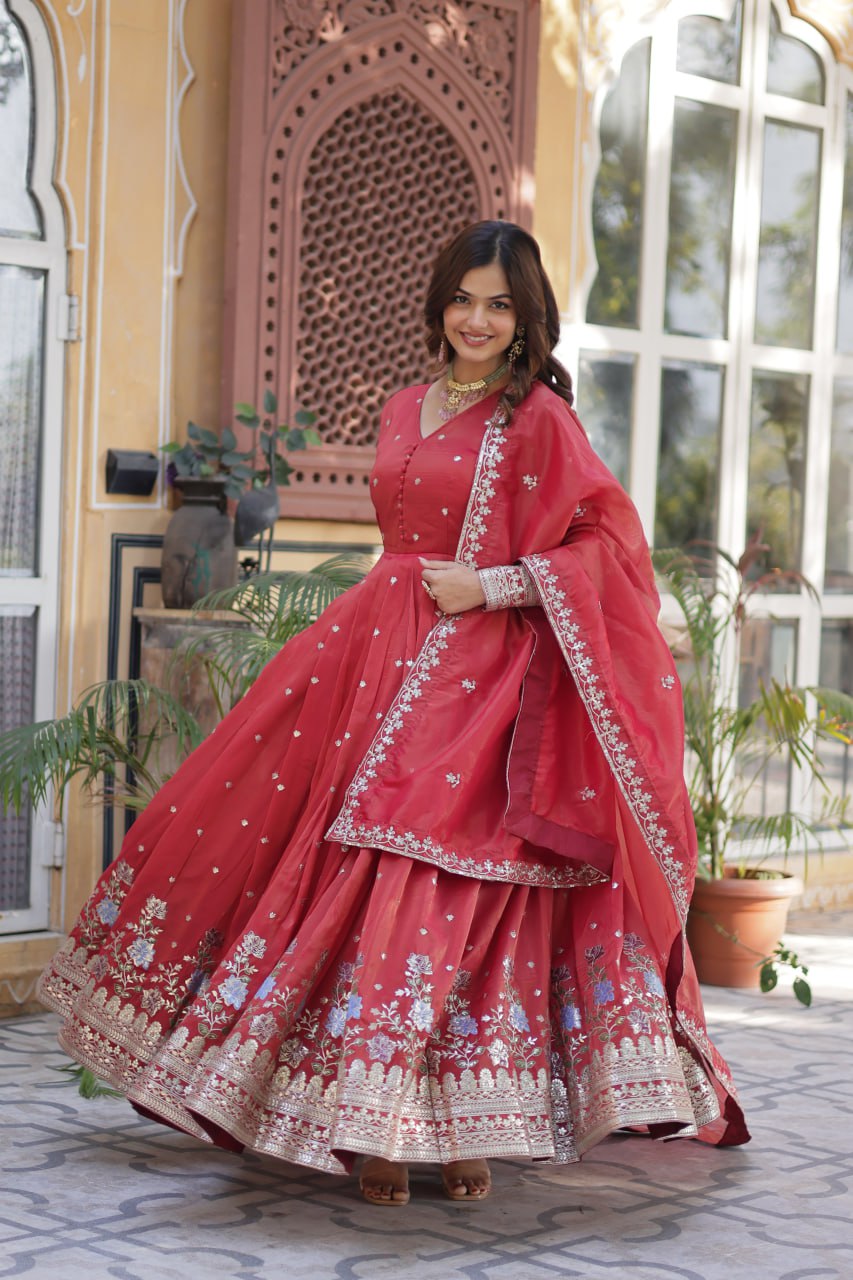 Premium Readymade Gown with Dupatta Set