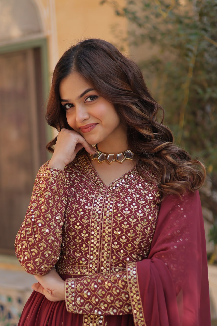 Premium Readymade Gown Collection (Top‐Bottom‐Dupatta Set)