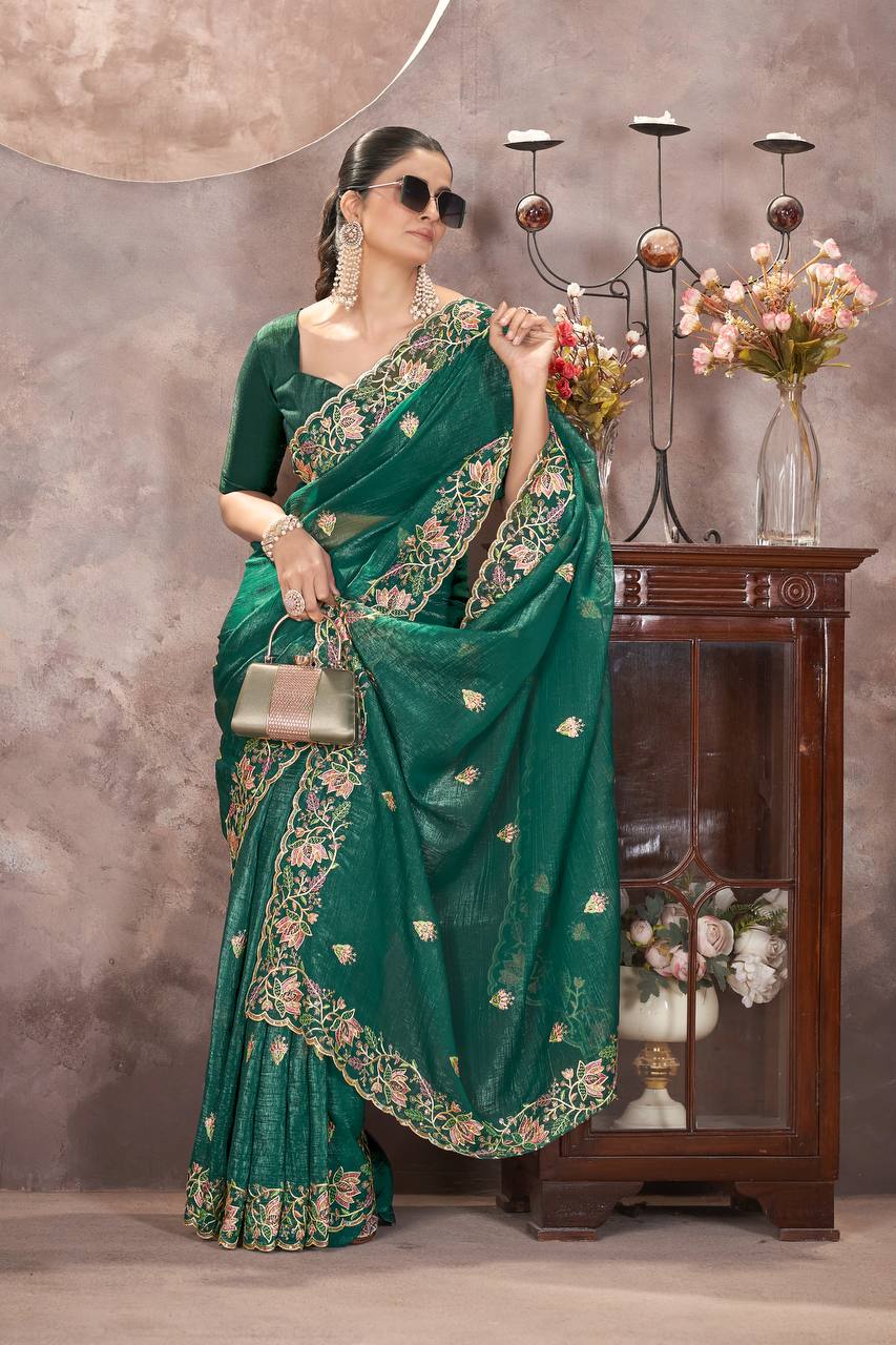 🌸GARMEX EXPORT PRESENTS ✨Premium Designer Embroidery Saree Collection.
