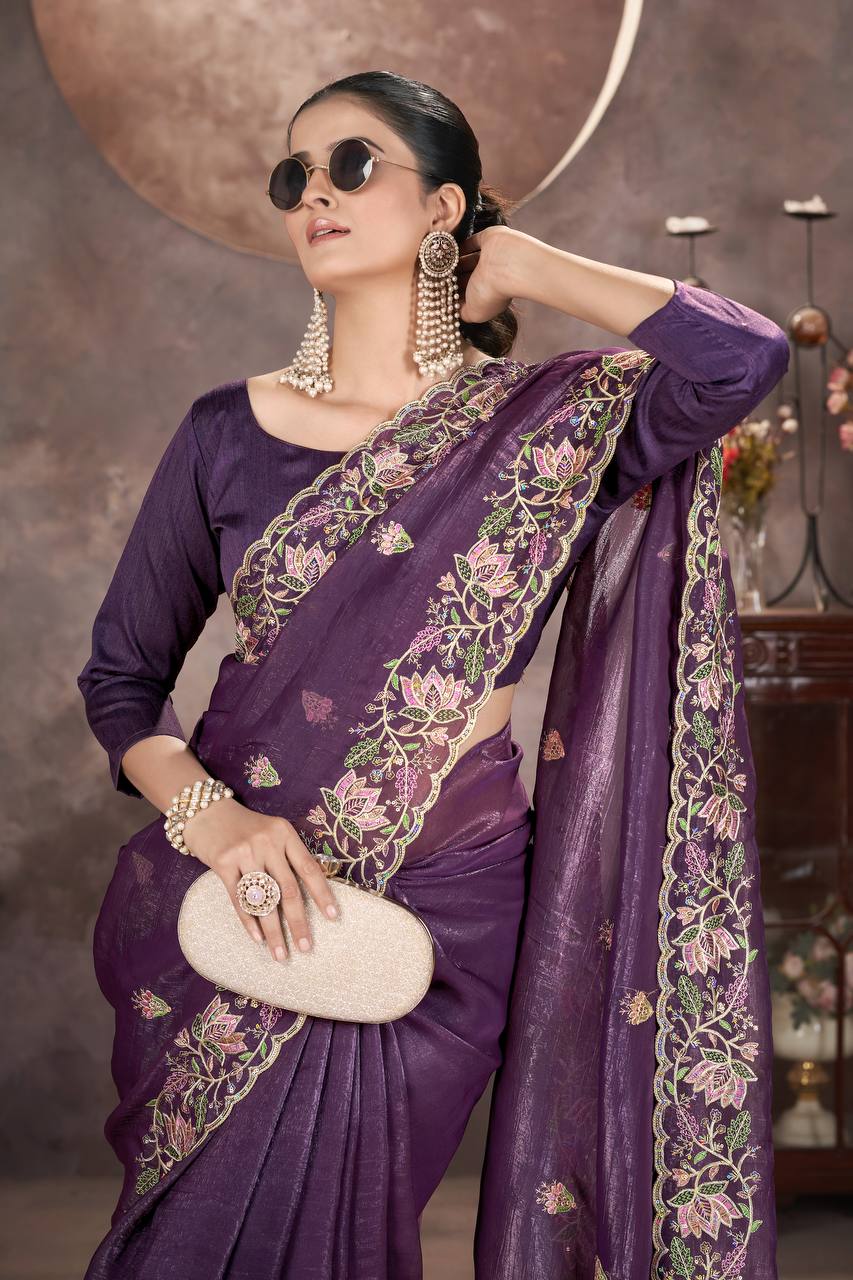 🌸GARMEX EXPORT PRESENTS ✨Premium Designer Embroidery Saree Collection.