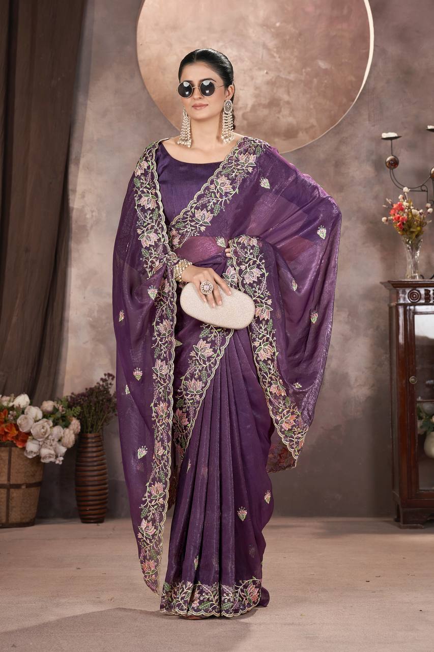 🌸GARMEX EXPORT PRESENTS ✨Premium Designer Embroidery Saree Collection.