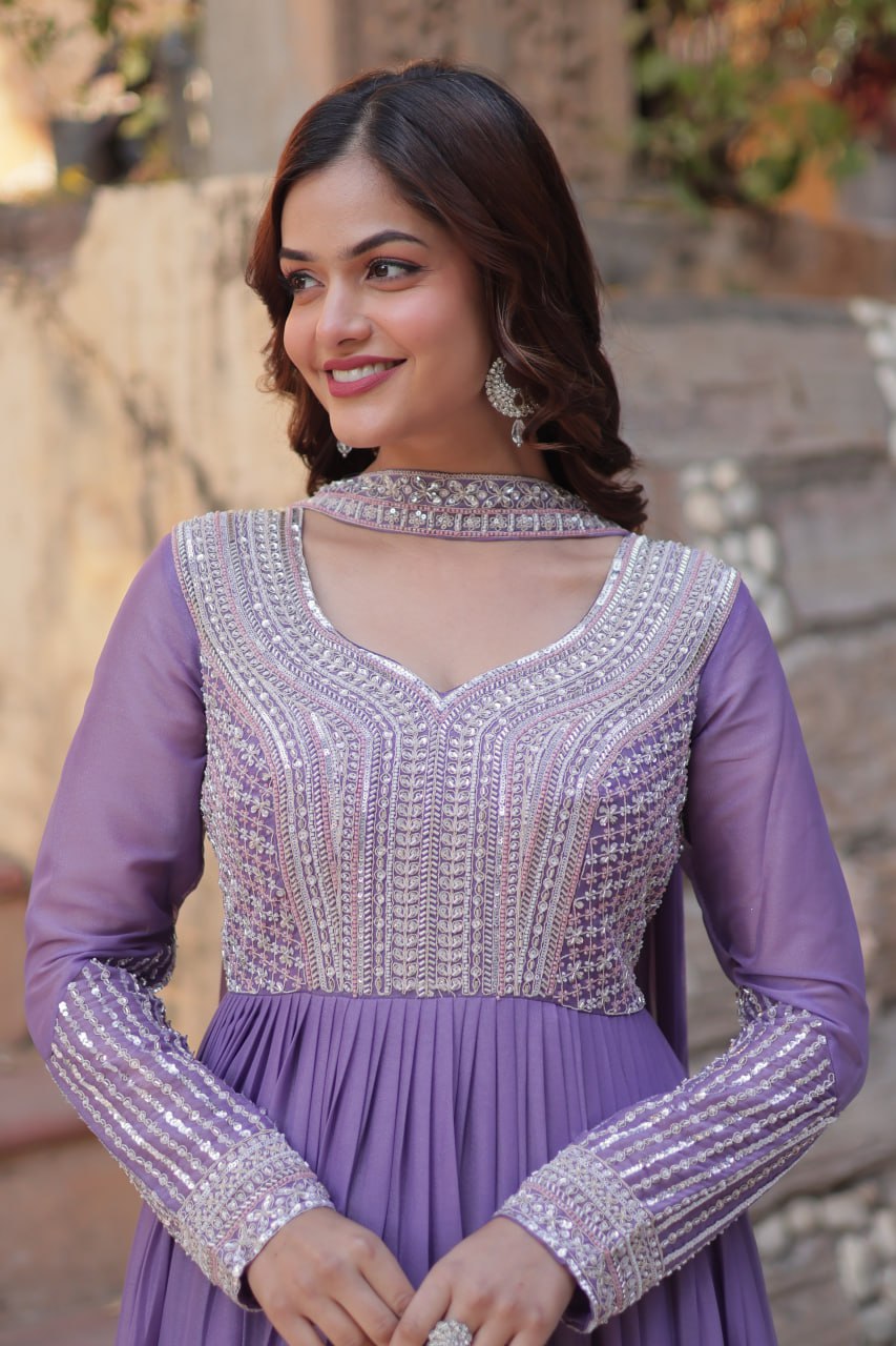 Premium Designer Readymade Gown with Dupatta Set