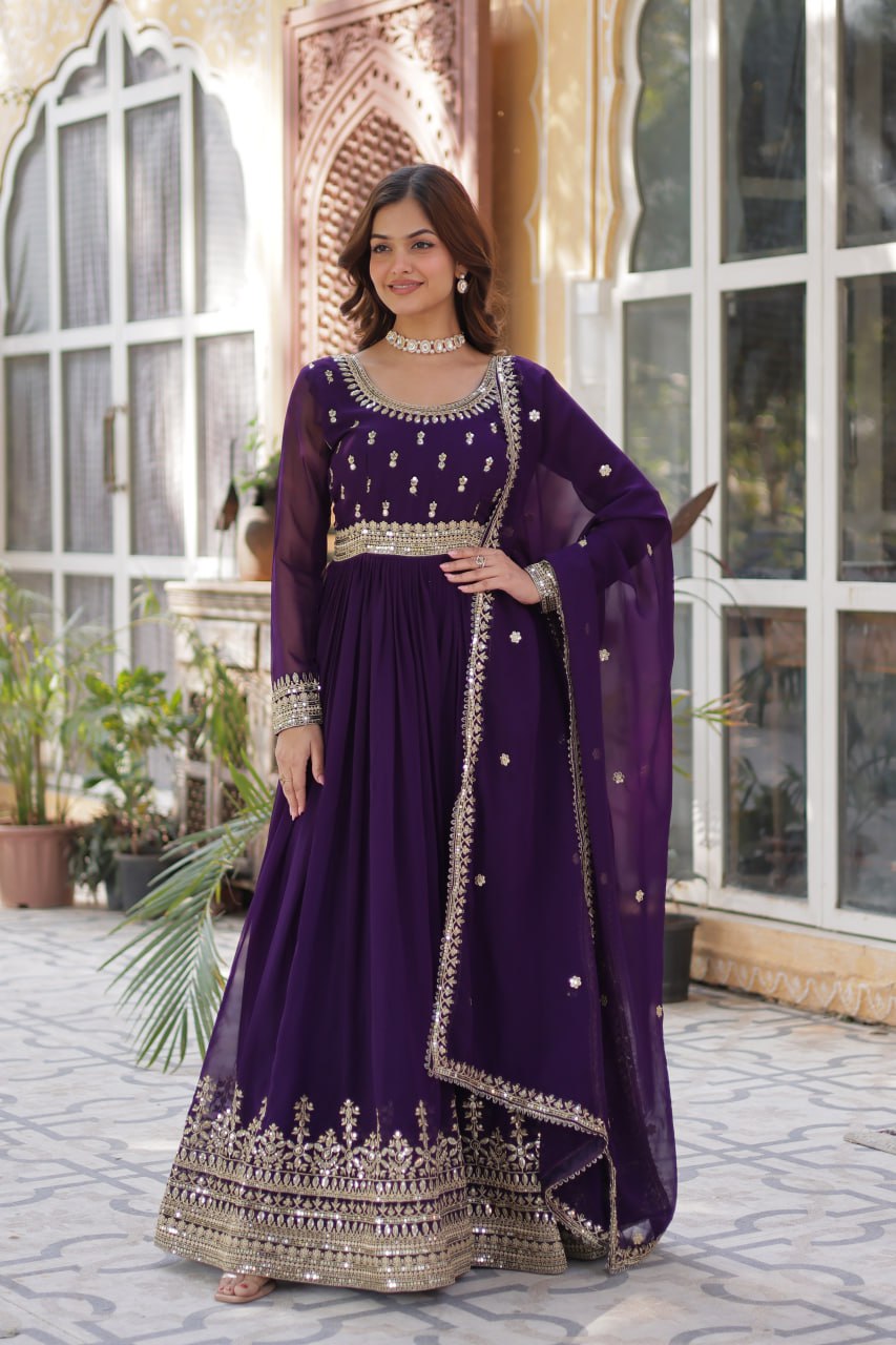 Premium Readymade Gown with Dupatta Set