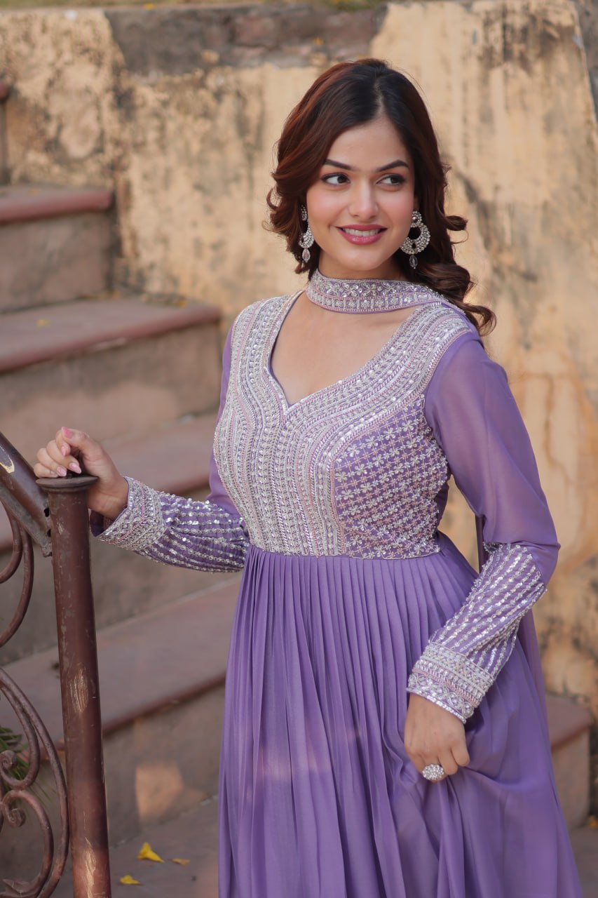 Premium Designer Readymade Gown with Dupatta Set