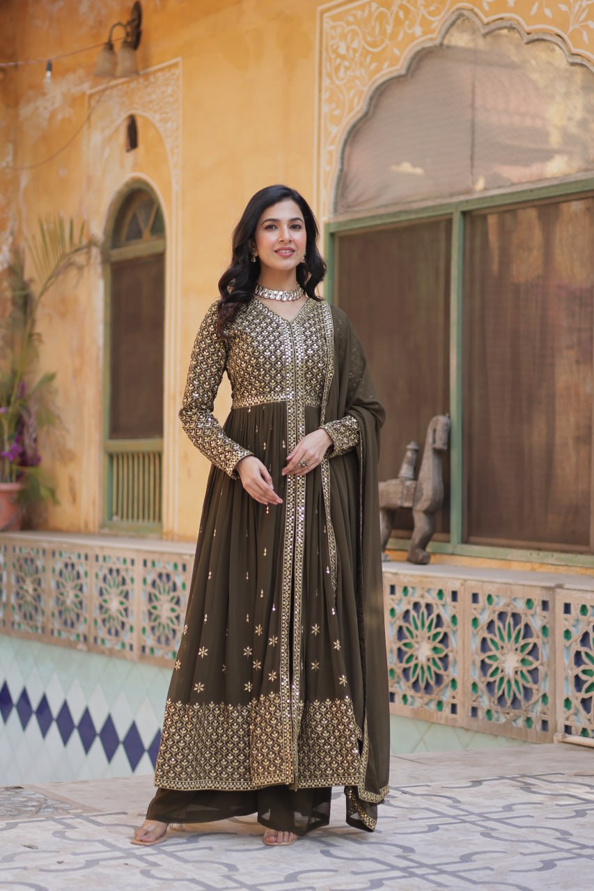 Premium Readymade Gown Collection (Top‐Bottom‐Dupatta Set)