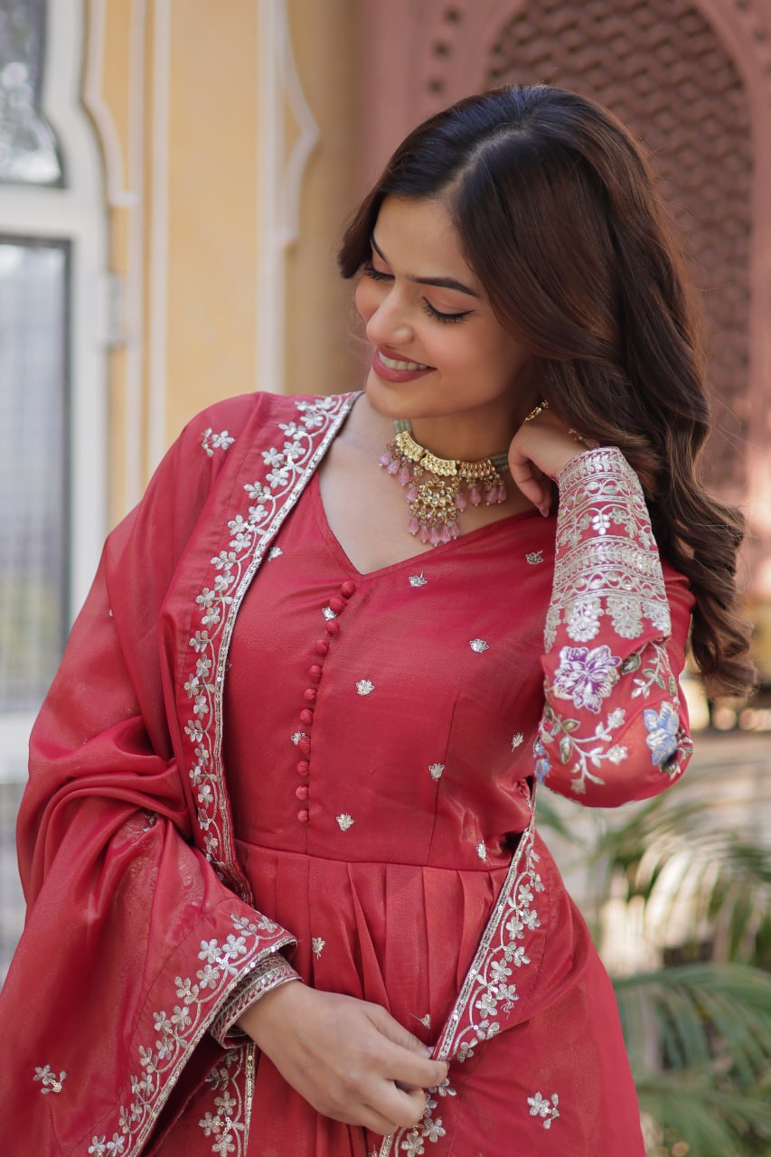Premium Readymade Gown with Dupatta Set