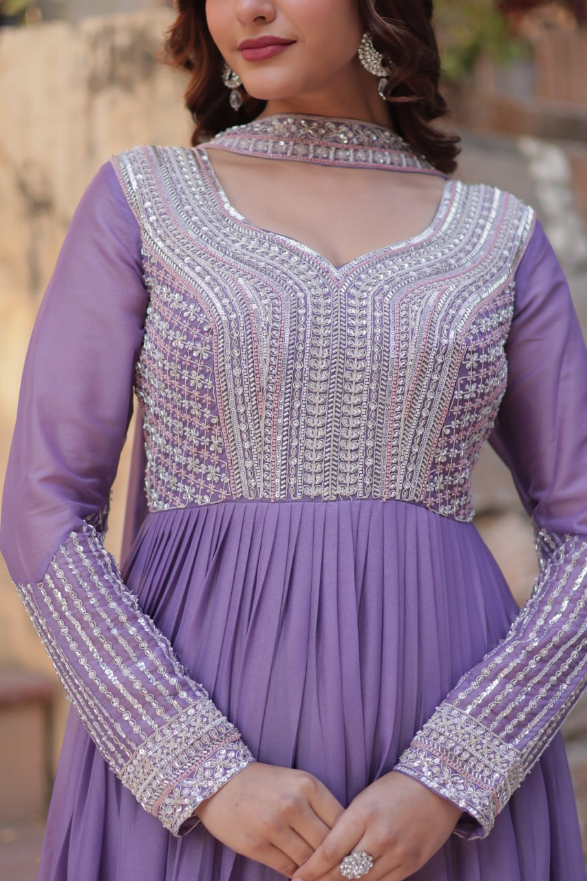 Premium Designer Readymade Gown with Dupatta Set