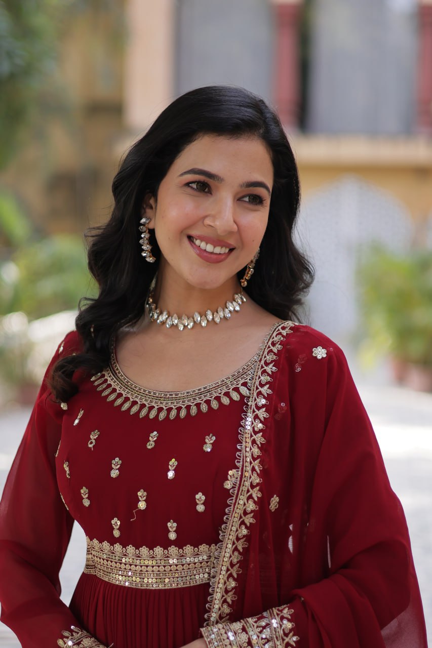 Premium Readymade Gown with Dupatta Set