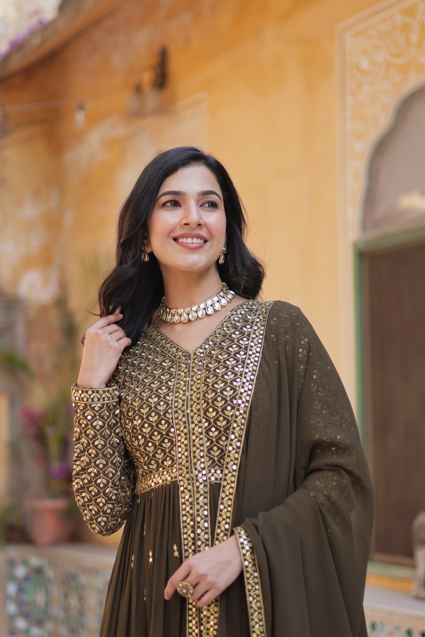 Premium Readymade Gown Collection (Top‐Bottom‐Dupatta Set)