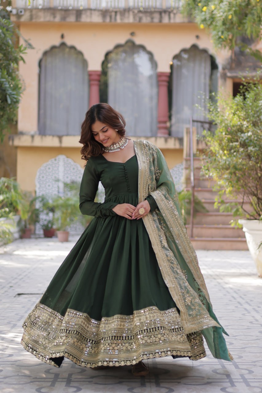 Premium Readymade Gown with Dupatta Set