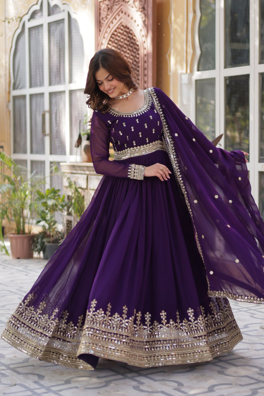 Premium Readymade Gown with Dupatta Set