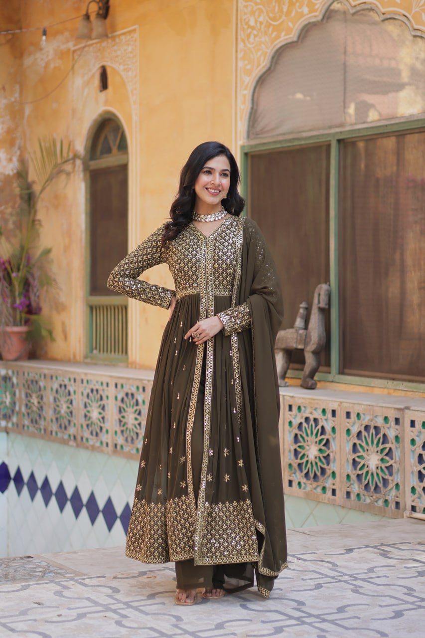 Premium Readymade Gown Collection (Top‐Bottom‐Dupatta Set)