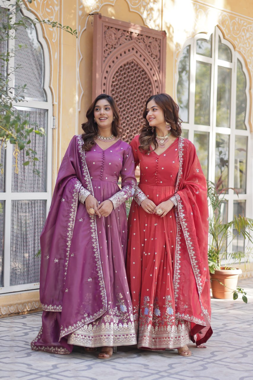 Premium Readymade Gown with Dupatta Set