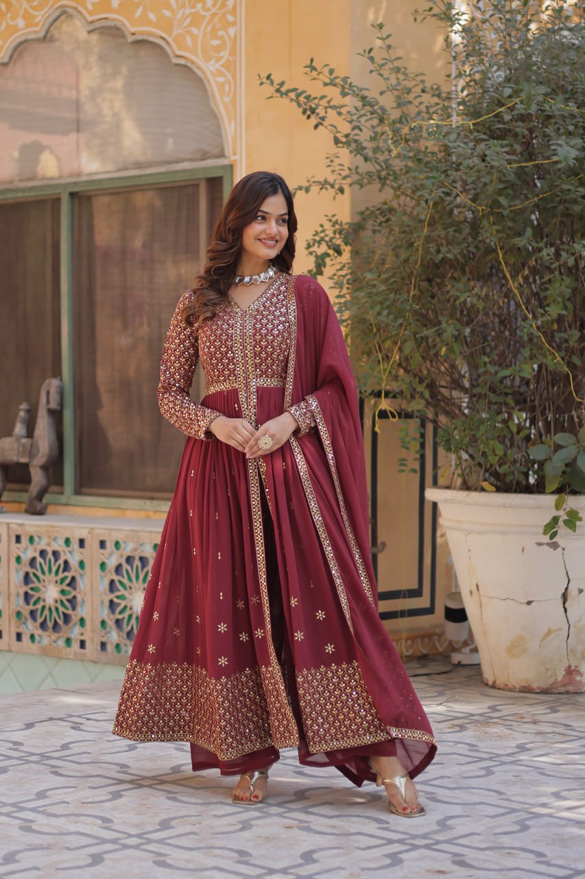 Premium Readymade Gown Collection (Top‐Bottom‐Dupatta Set)