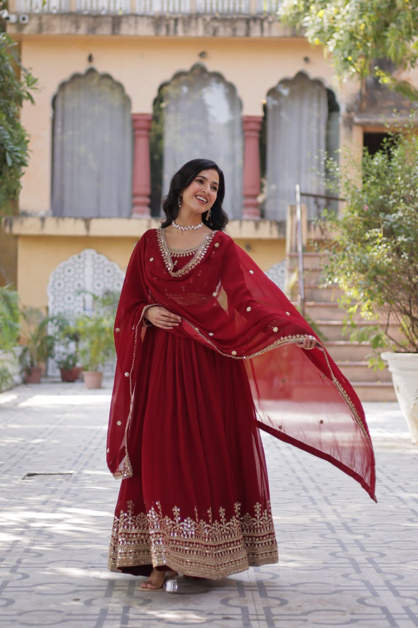 Premium Readymade Gown with Dupatta Set