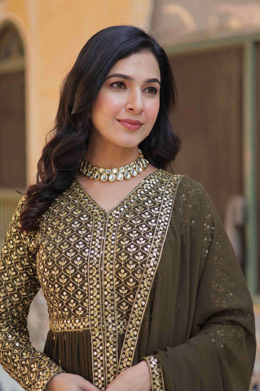 Premium Readymade Gown Collection (Top‐Bottom‐Dupatta Set)