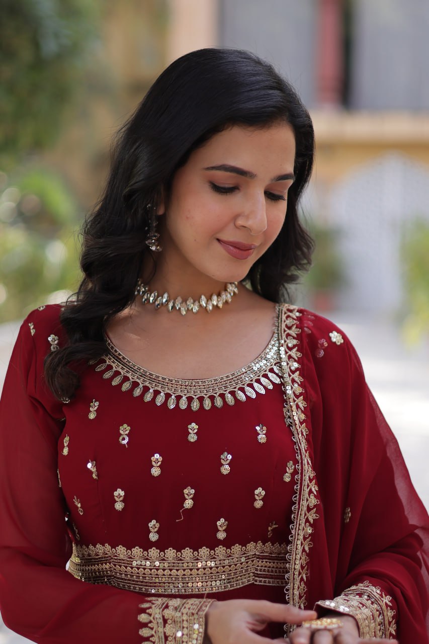 Premium Readymade Gown with Dupatta Set