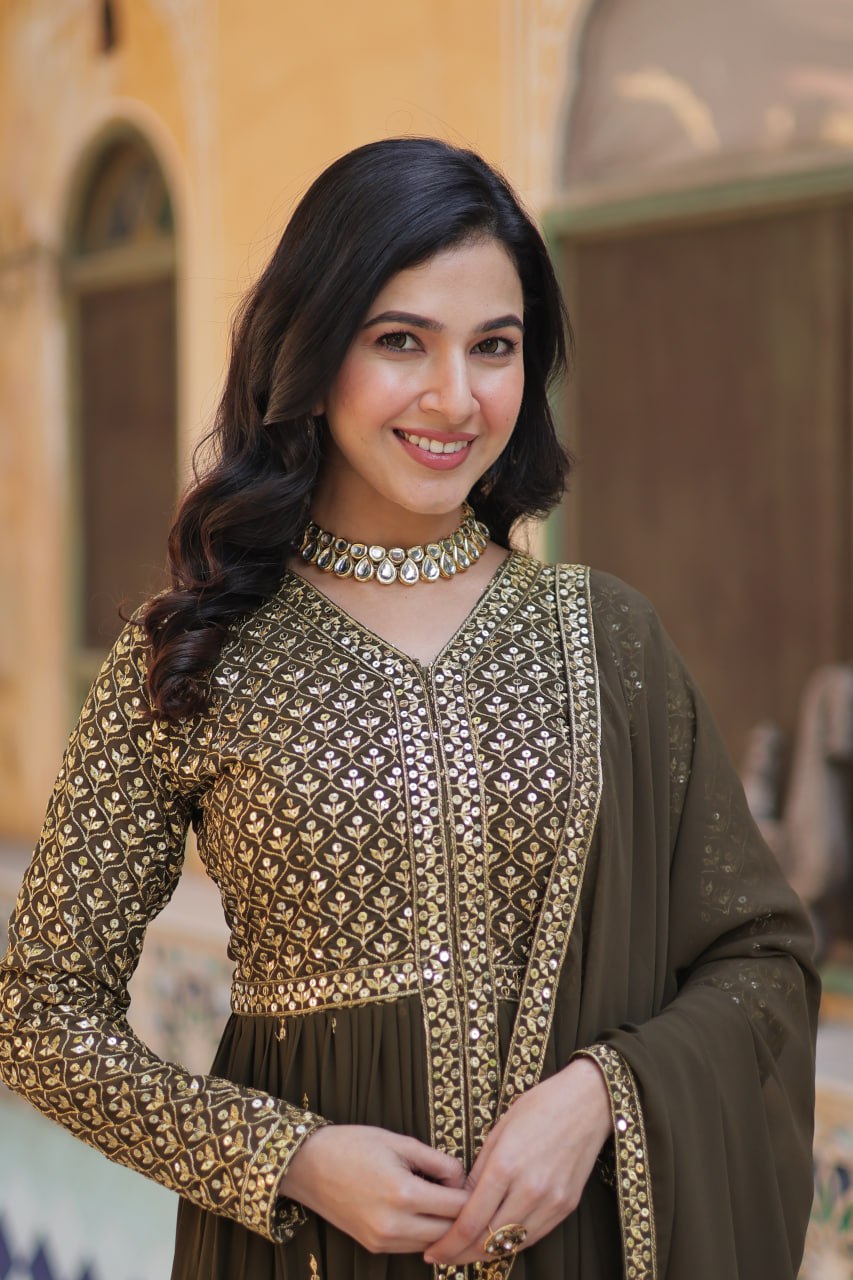 Premium Readymade Gown Collection (Top‐Bottom‐Dupatta Set)