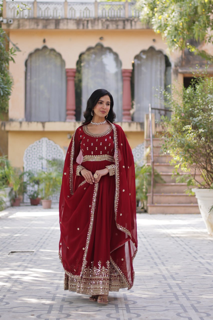 Premium Readymade Gown with Dupatta Set