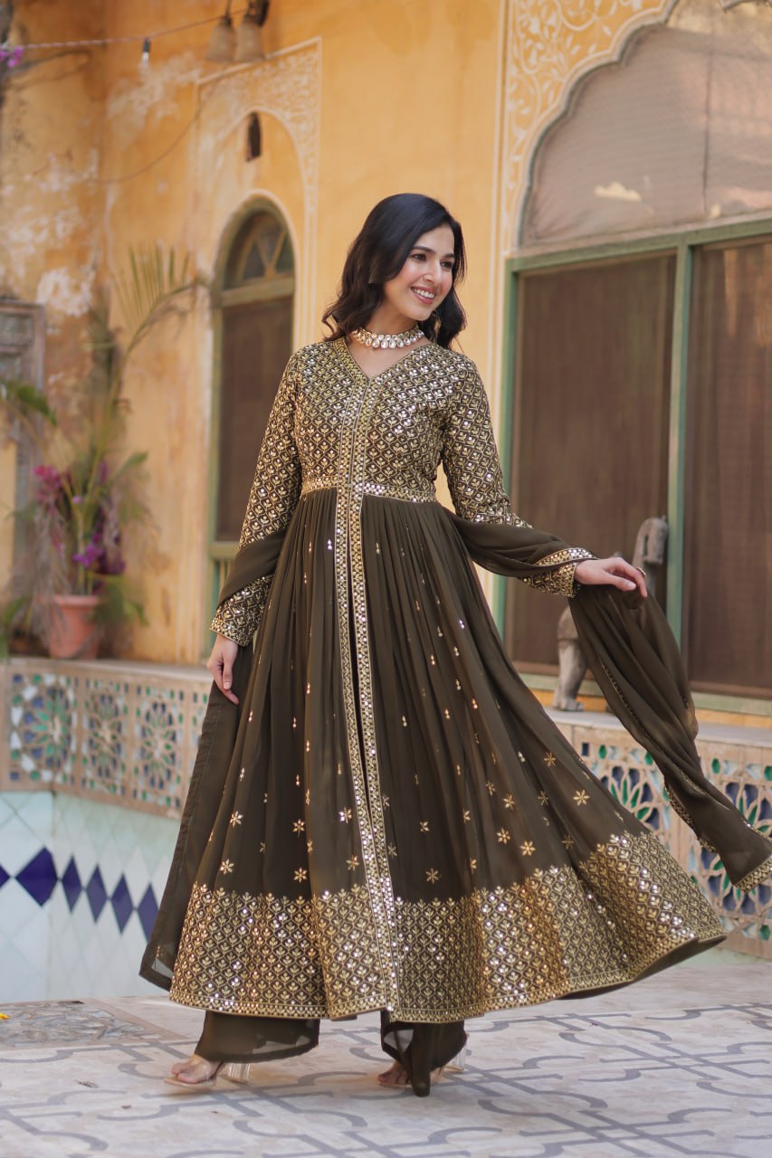 Premium Readymade Gown Collection (Top‐Bottom‐Dupatta Set)
