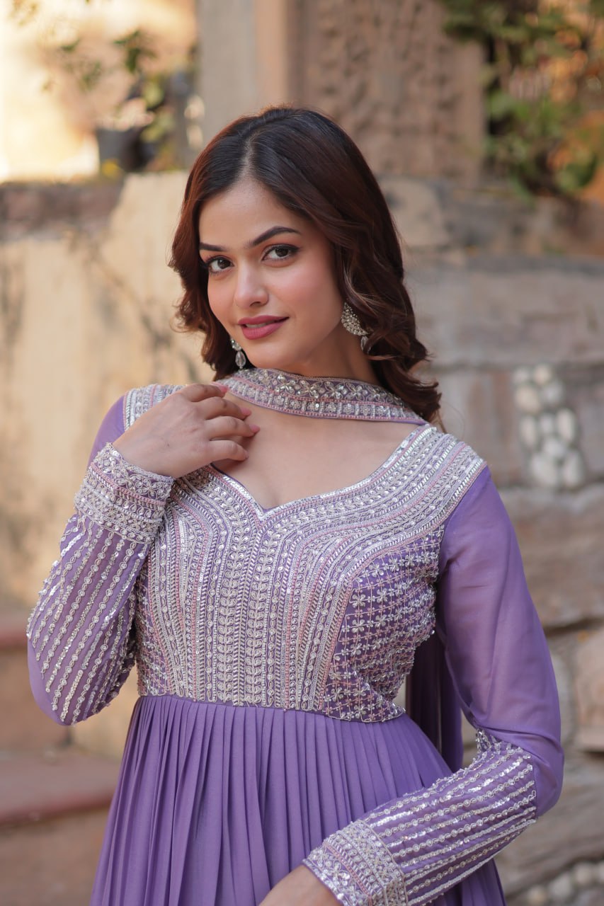 Premium Designer Readymade Gown with Dupatta Set