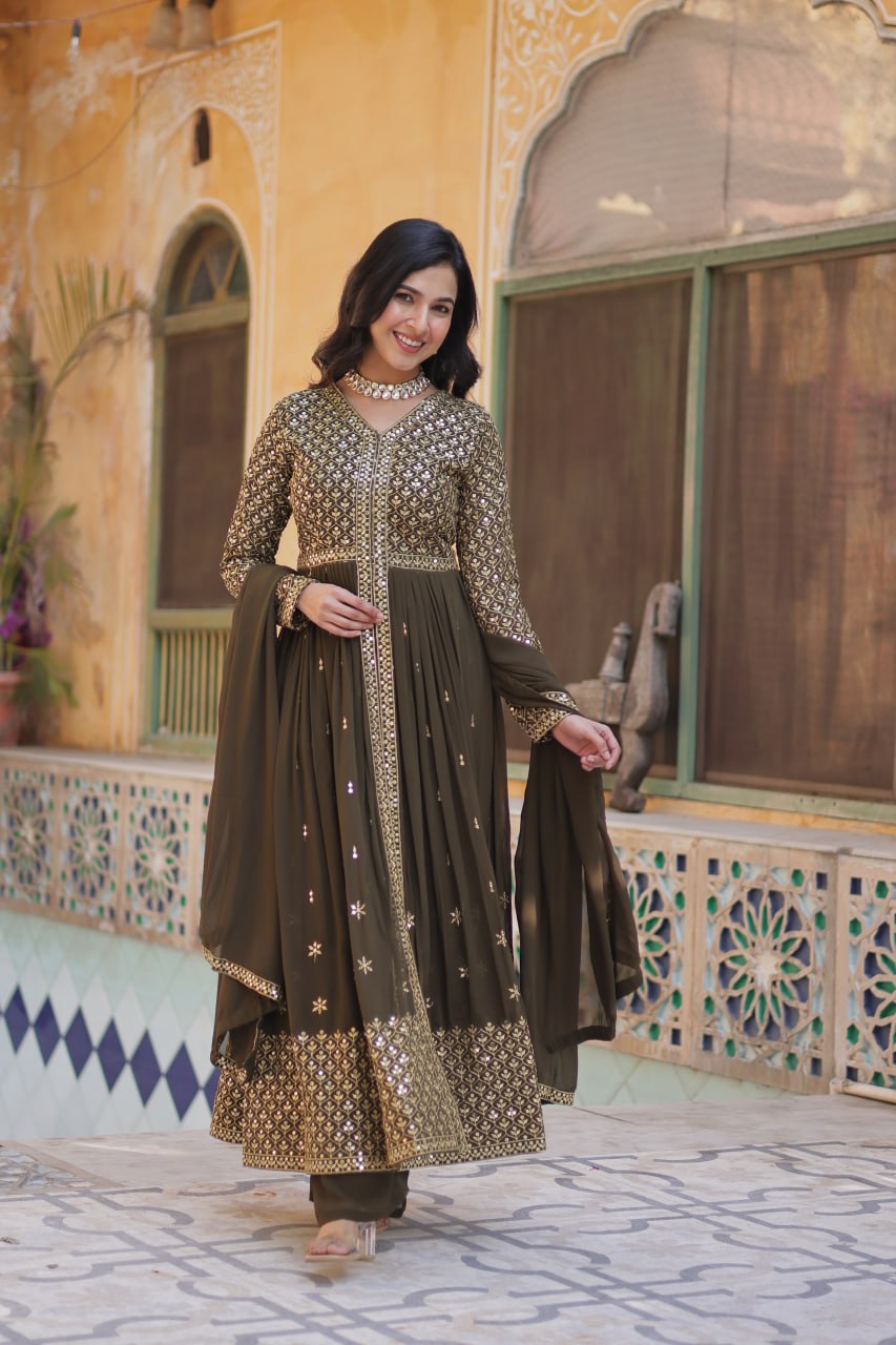 Premium Readymade Gown Collection (Top‐Bottom‐Dupatta Set)