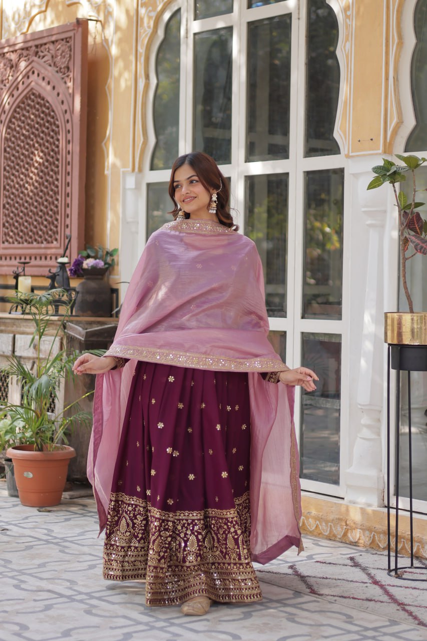 Premium Designer Readymade Gown with Dupatta Set