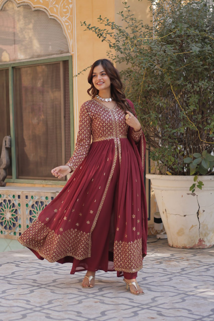 Premium Readymade Gown Collection (Top‐Bottom‐Dupatta Set)