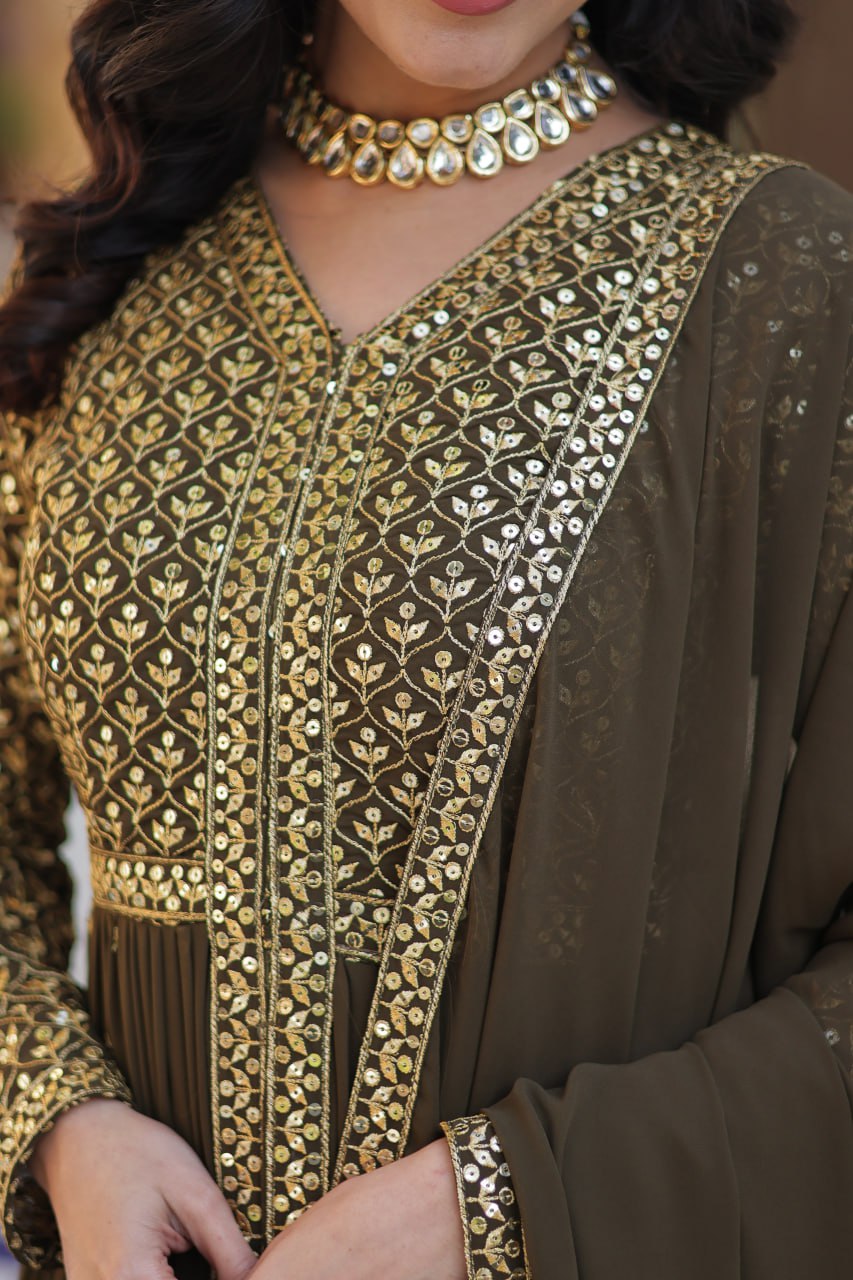 Premium Readymade Gown Collection (Top‐Bottom‐Dupatta Set)