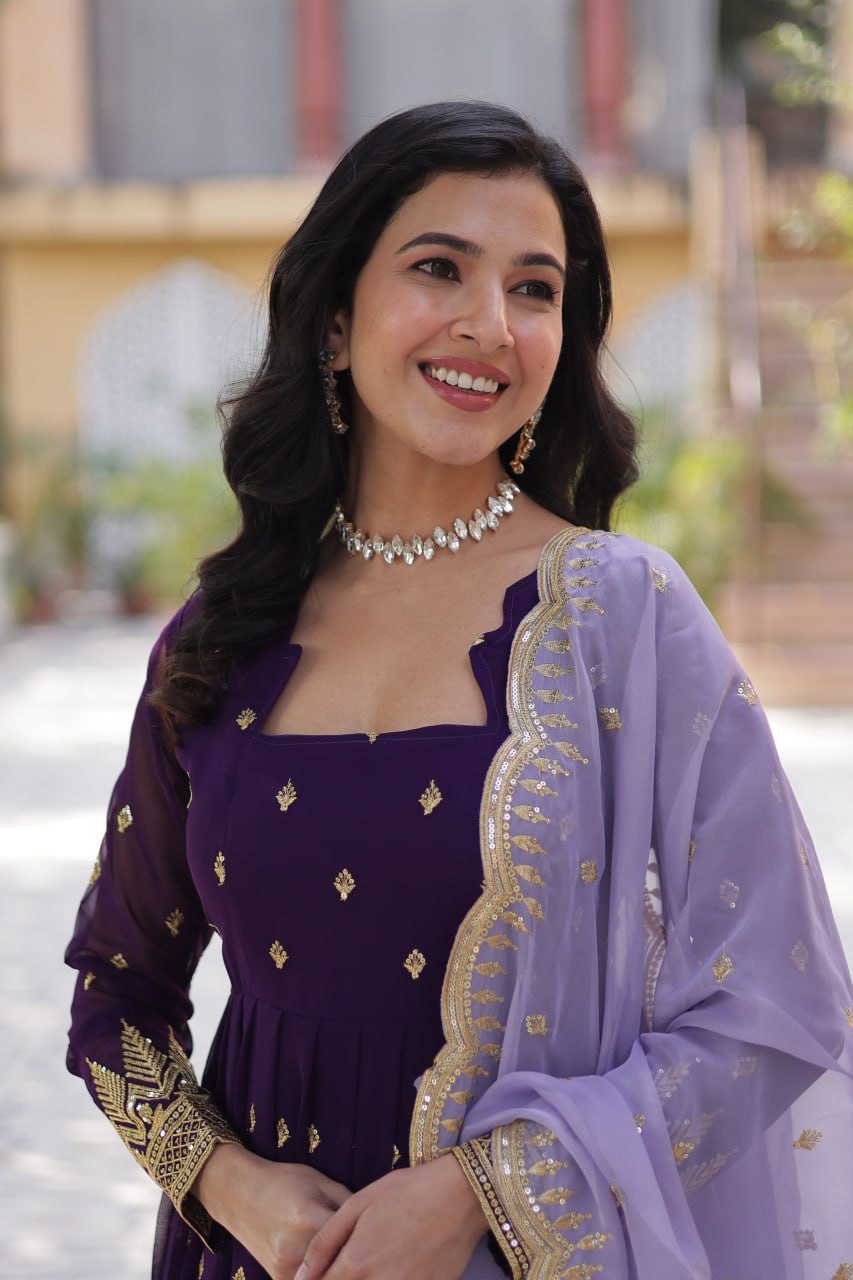 Premium Designer Readymade Gown with Dupatta Set