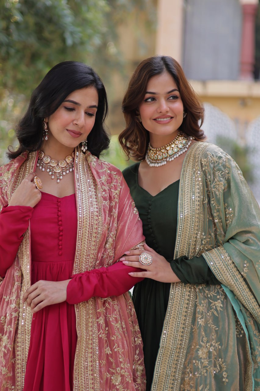 Premium Readymade Gown with Dupatta Set