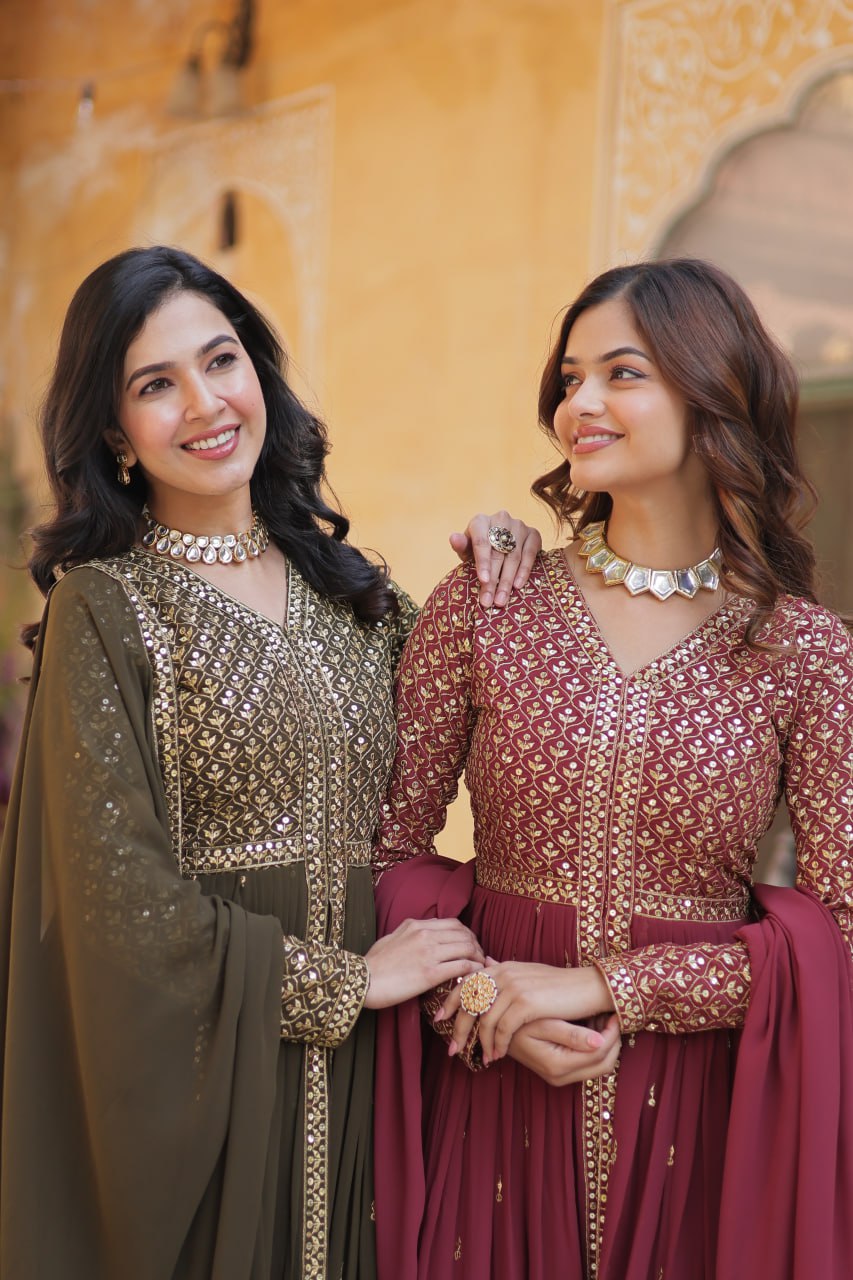 Premium Readymade Gown Collection (Top‐Bottom‐Dupatta Set)