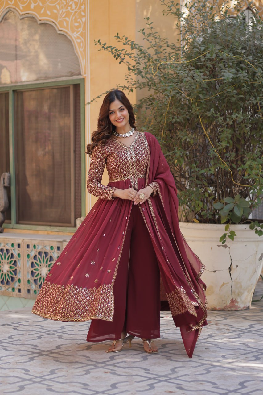 Premium Readymade Gown Collection (Top‐Bottom‐Dupatta Set)